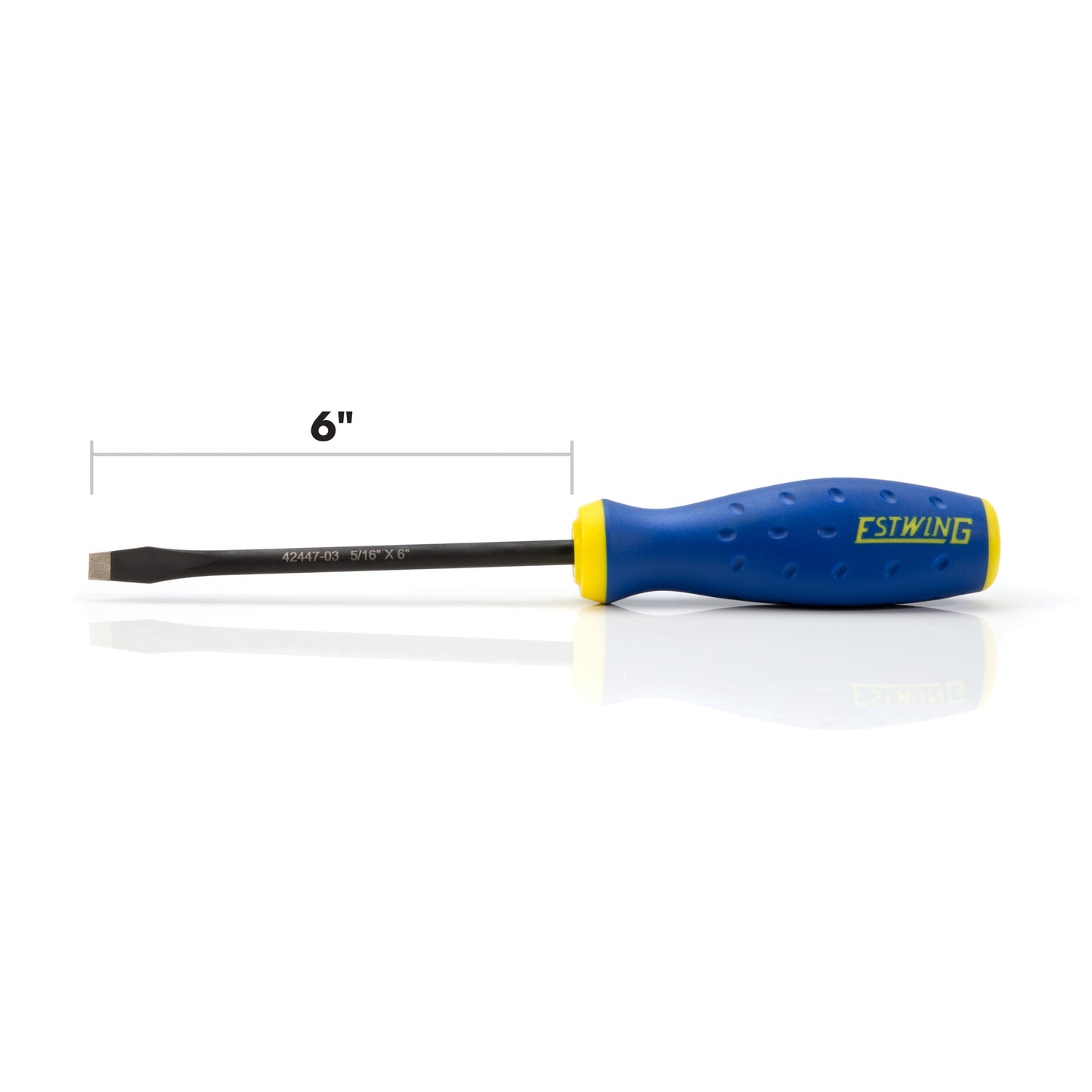 5/16-Inch x 6-Inch Slotted Magnetic Diamond Tip Screwdriver with Ergonomic Handle