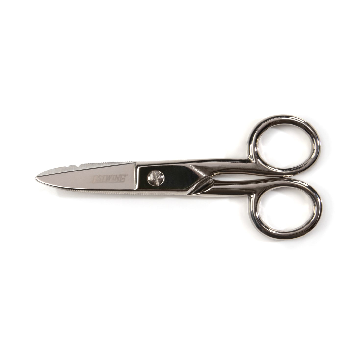2.1-Inch Serrated Blade Cable Splicing and Wire Stripping Scissors