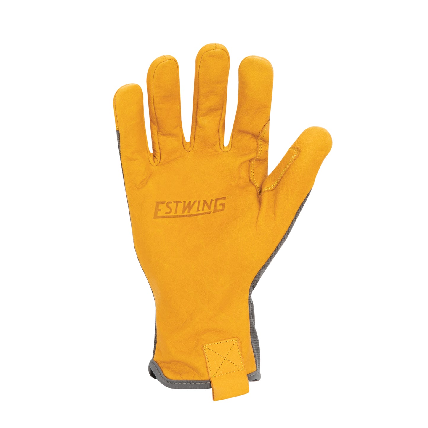 Leather Palm Work Glove with Elastic Sewn Extended Cuff