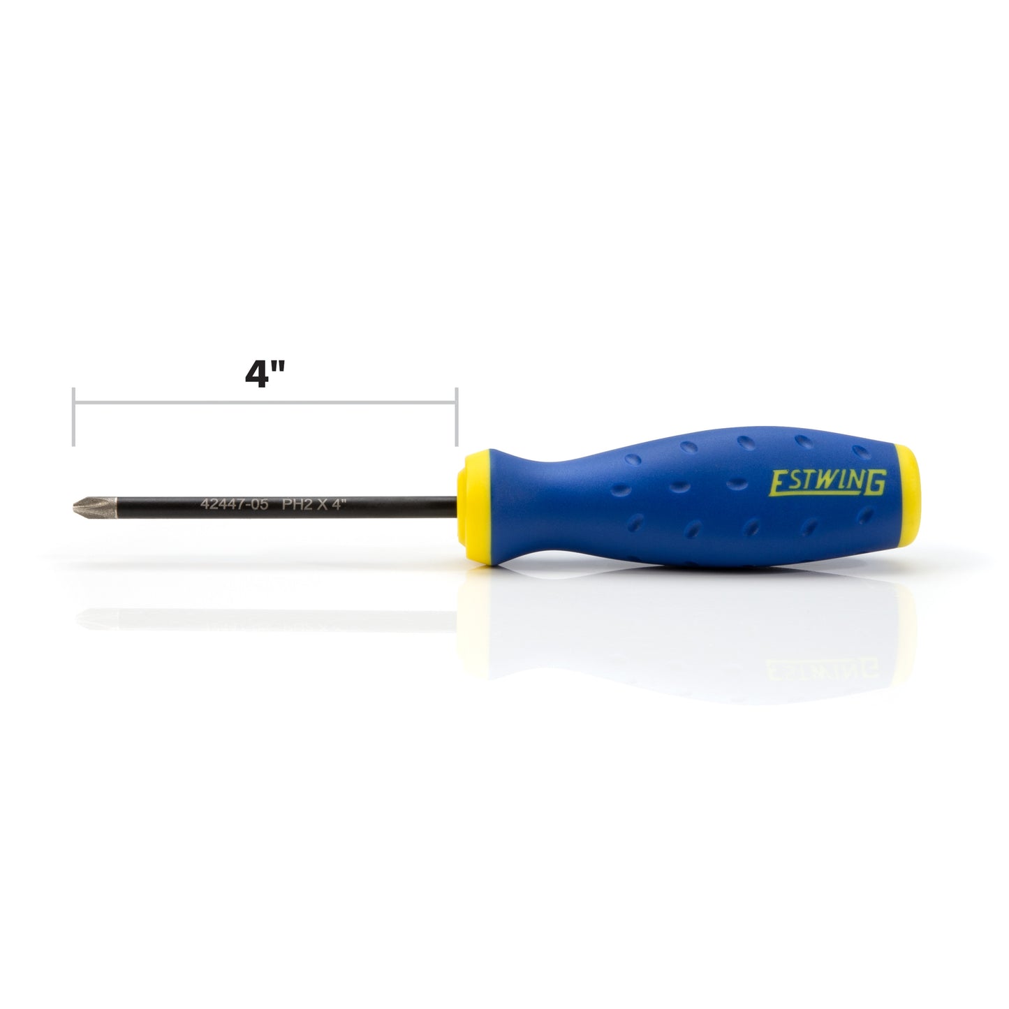 PH2 x 4-Inch Philips Magnetic Diamond Tip Screwdriver with Ergonomic Handle