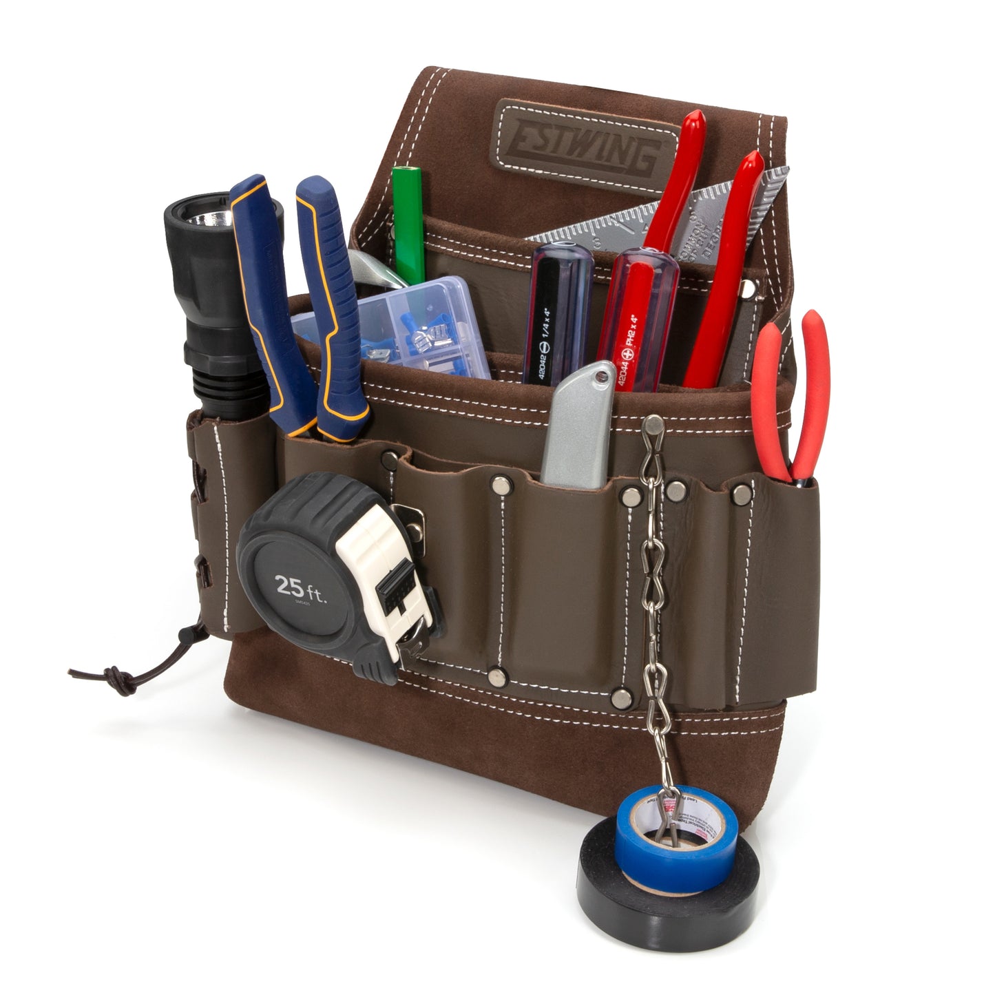 8-Pocket Leather Electrician's Tool Pouch