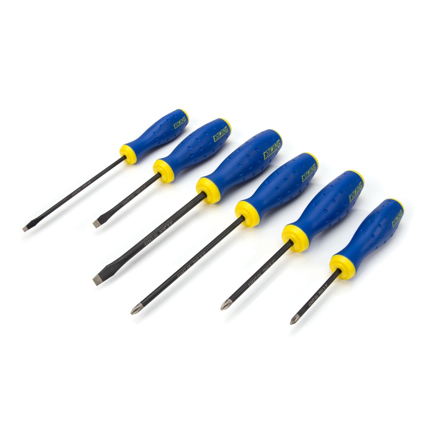 6-Piece Phillips and Slotted Magnetic Diamond Tip Screwdriver Set