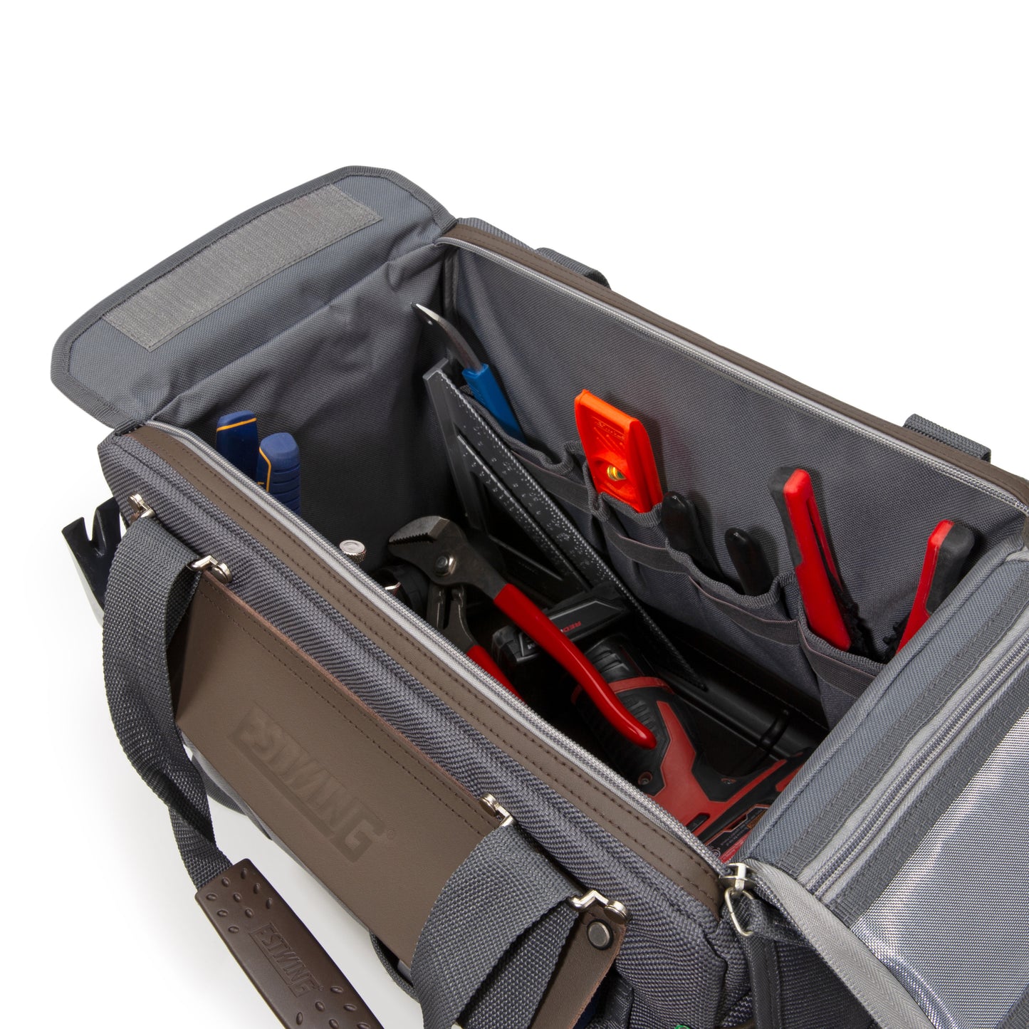 18-Compartment, 16-Inch Carpenter's Tool Bag