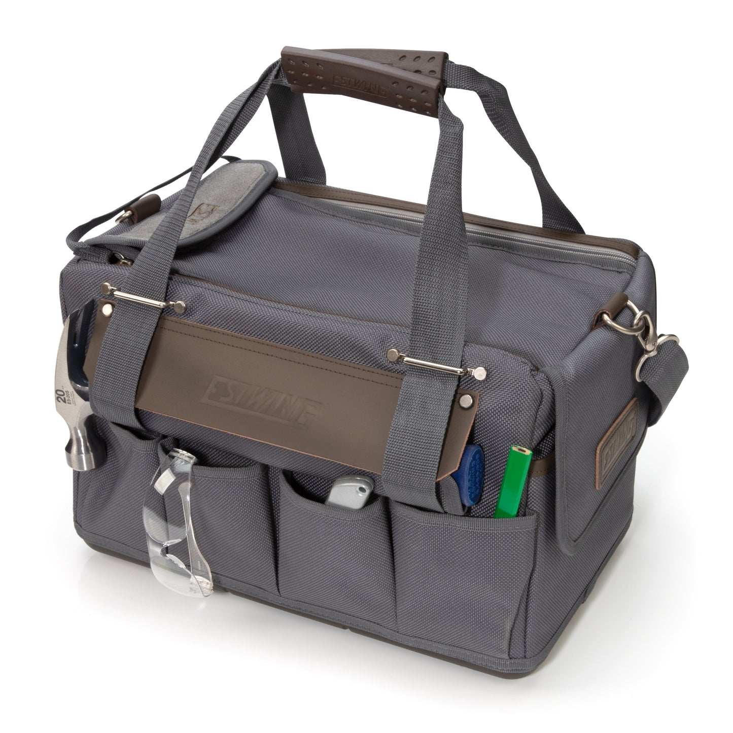 18-Compartment, 16-Inch Carpenter's Tool Bag