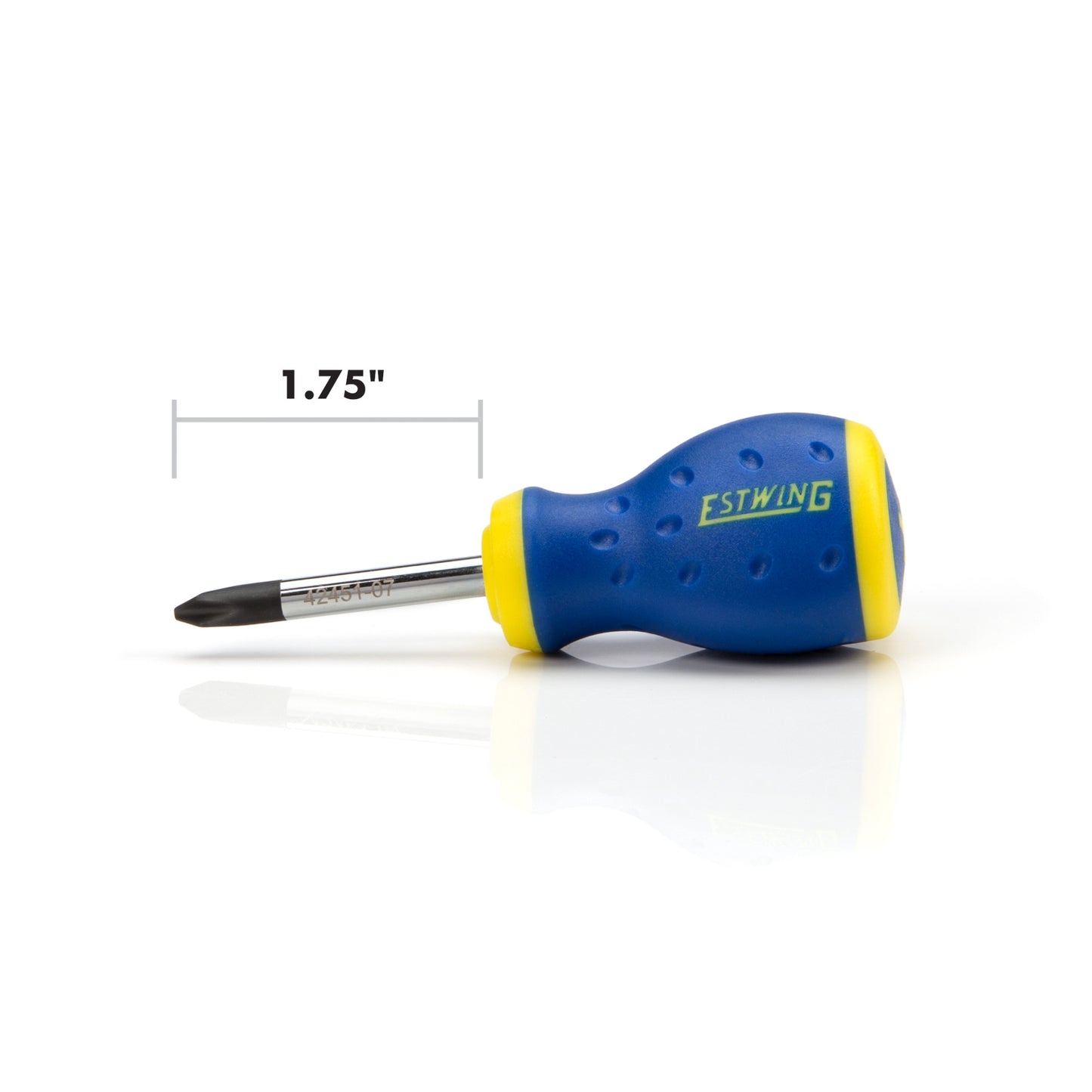 PH2 x 1-3/4-Inch Magnetic Philips Tip Stubby Screwdriver with Ergonomic Handle