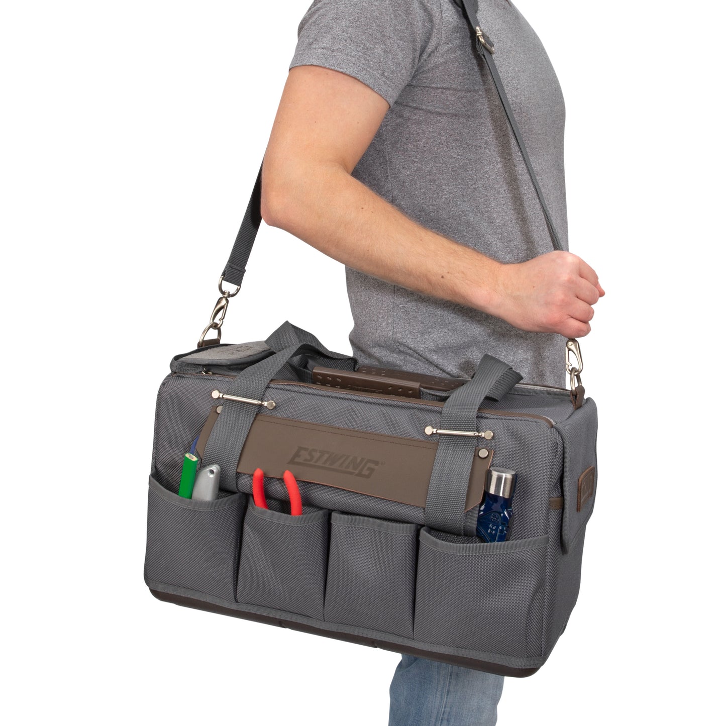 18-Compartment, 16-Inch Carpenter's Tool Bag