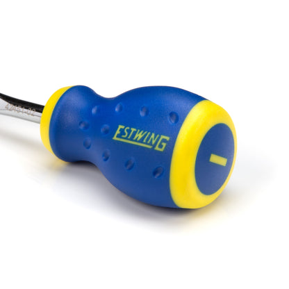 1/4-Inch x 1-3/4-Inch Magnetic Slotted Tip Stubby Screwdriver with Ergonomic Handle