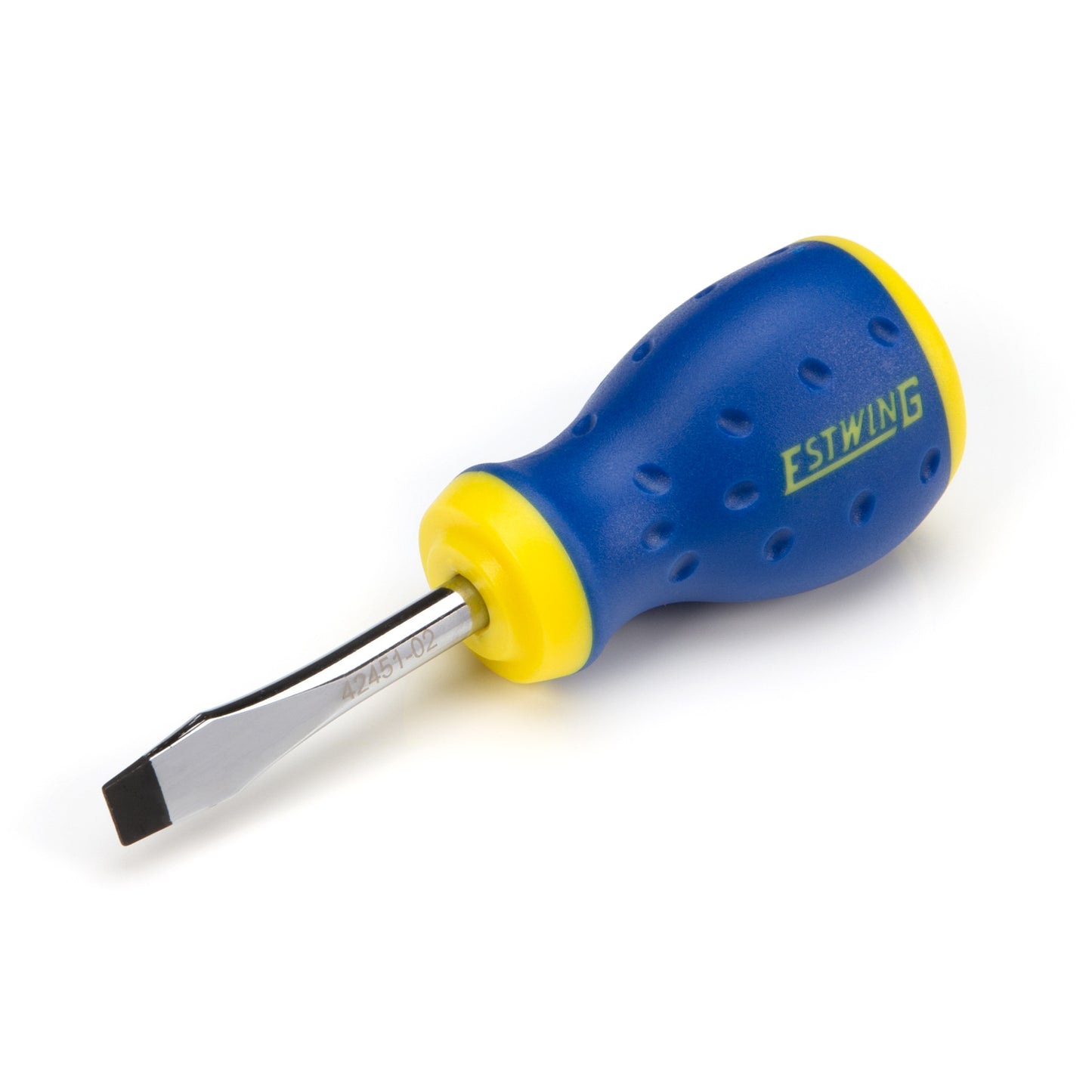 1/4-Inch x 1-3/4-Inch Magnetic Slotted Tip Stubby Screwdriver with Ergonomic Handle