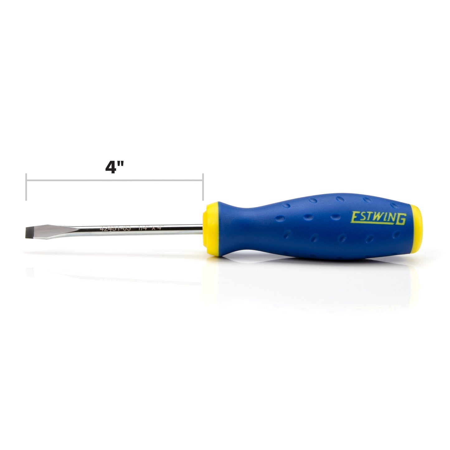 1/4-Inch x 4-Inch Magnetic Slotted Tip Screwdriver with Ergonomic Handle