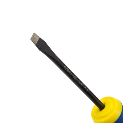 1/4-Inch x 6-Inch Slotted Magnetic Diamond Tip Screwdriver with Ergonomic Handle