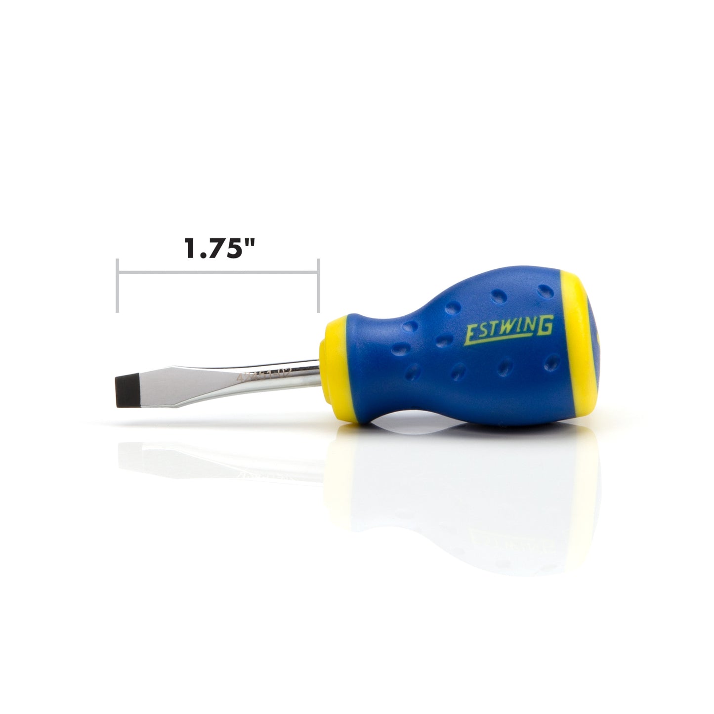 1/4-Inch x 1-3/4-Inch Magnetic Slotted Tip Stubby Screwdriver with Ergonomic Handle