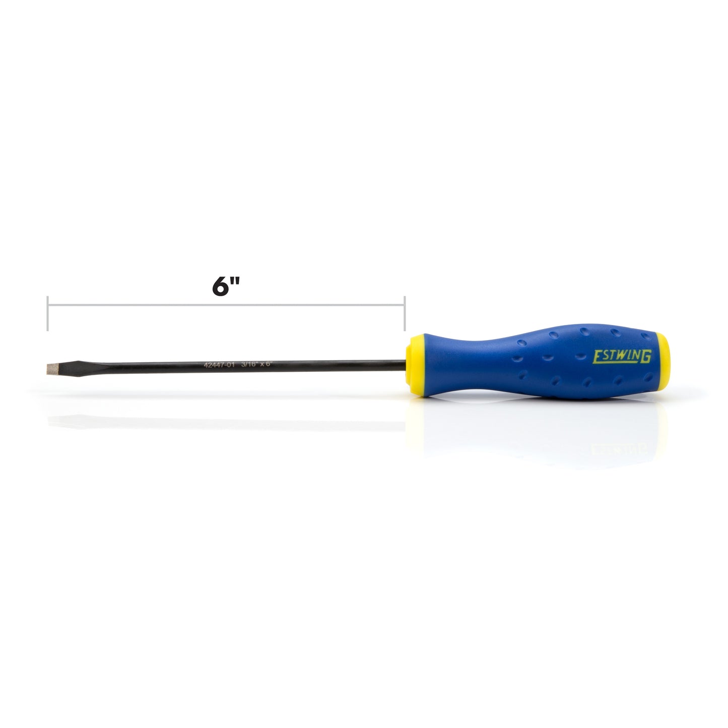 3/16-Inch x 6-Inch Slotted Magnetic Diamond Tip Screwdriver with Ergonomic Handle