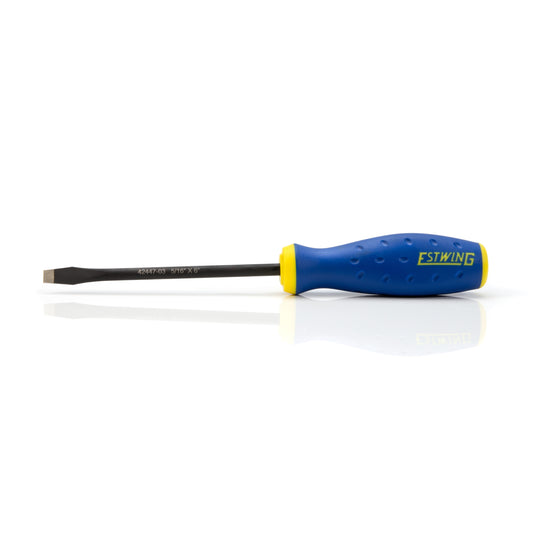 5/16-Inch x 6-Inch Slotted Magnetic Diamond Tip Screwdriver with Ergonomic Handle