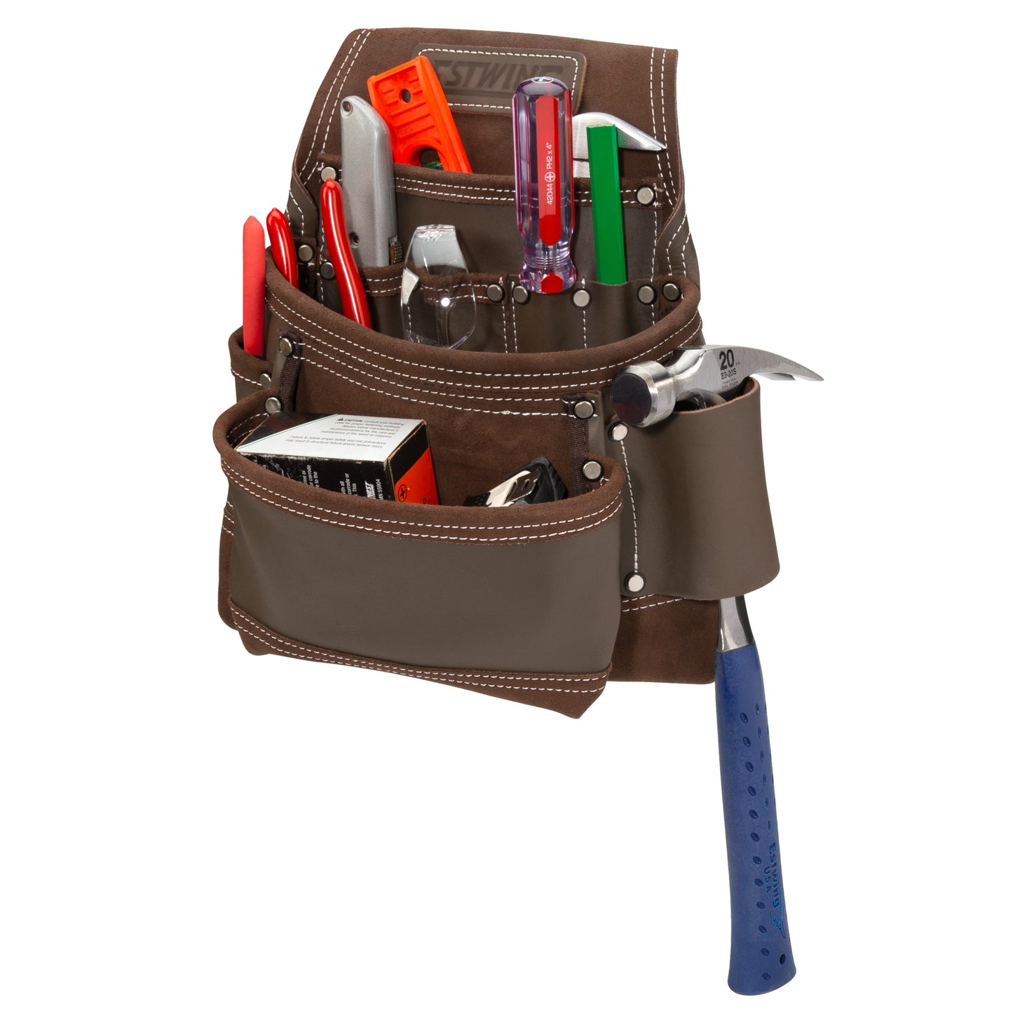 7 Pocket Leather Contractor's Tool Pouch