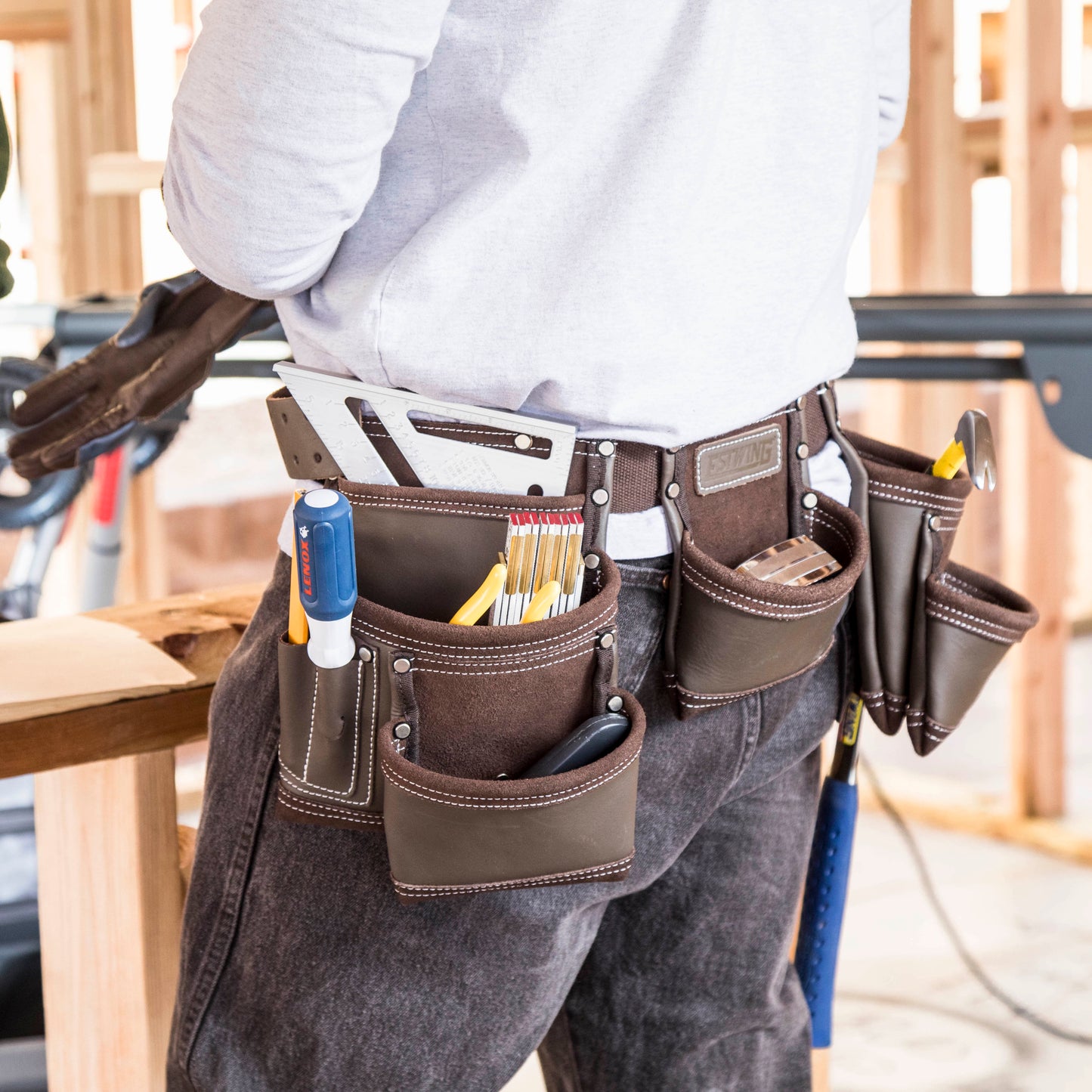 7 Pocket Leather Tool Apron