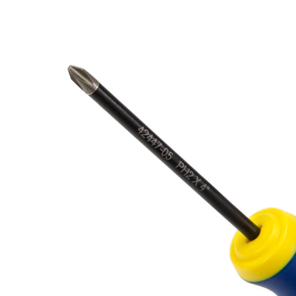 PH2 x 4-Inch Philips Magnetic Diamond Tip Screwdriver with Ergonomic Handle